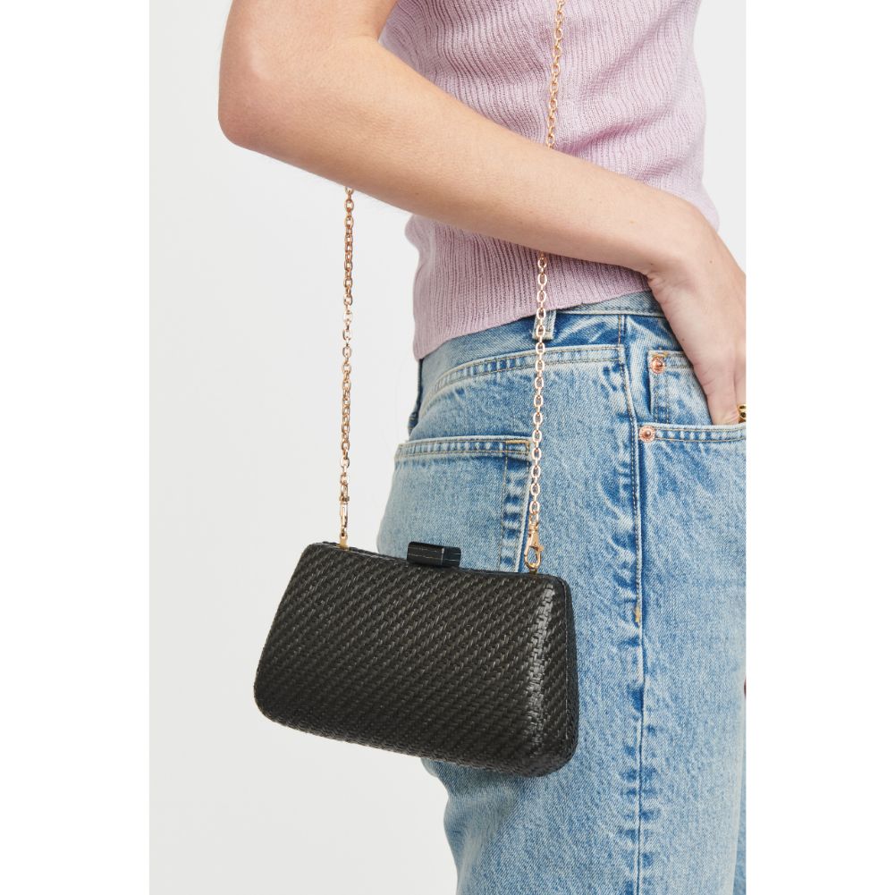 Woman wearing Black Urban Expressions Winona Minaudiere 818209019064 View 1 | Black