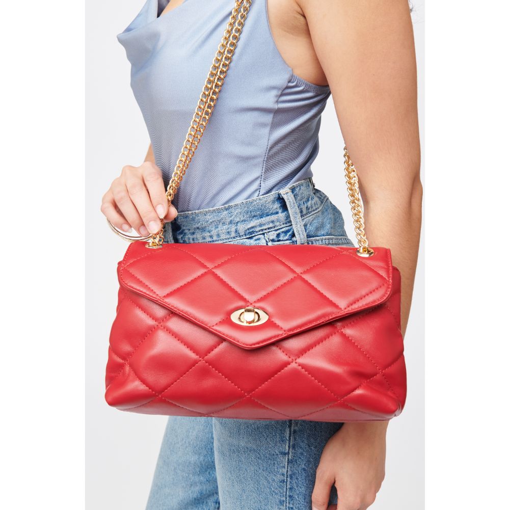 Woman wearing Merlot Urban Expressions Felicity Crossbody 840611182753 View 2 | Merlot
