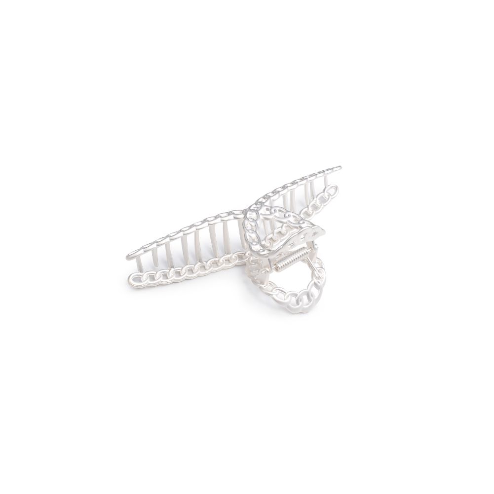 Urban Expressions Chain Detail Hair Claw Hair Claw 818209014427 View 3 | Matte Silver