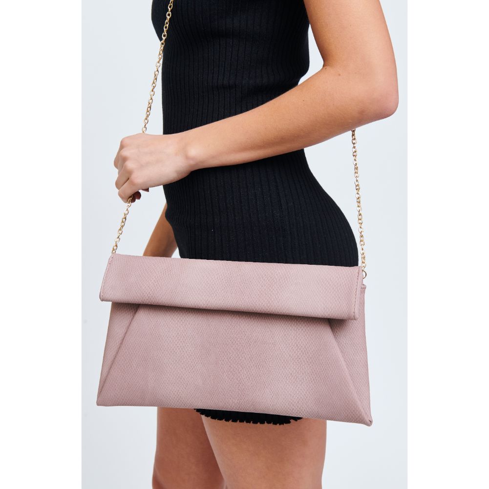 Woman wearing Blush Urban Expressions Emilia Clutch 840611159014 View 1 | Blush