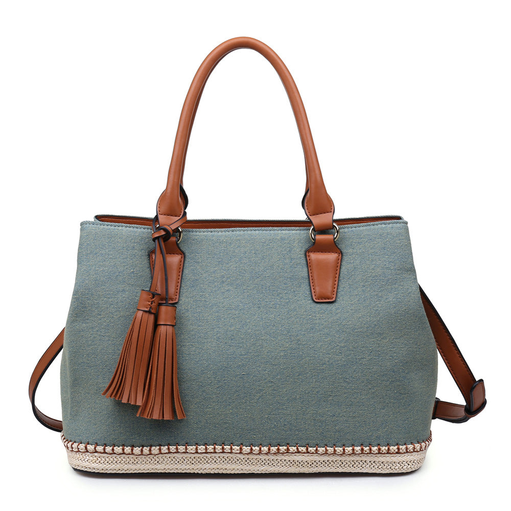 Product Image of Urban Expressions Saint Lucia Satchel NA-840611141194 View 1 | Antique Denim