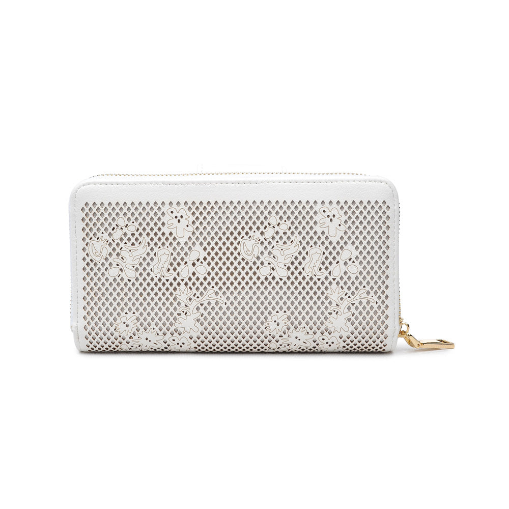 Woman wearing White Urban Expressions Poppy Wallet 840611144010 View 7 | White