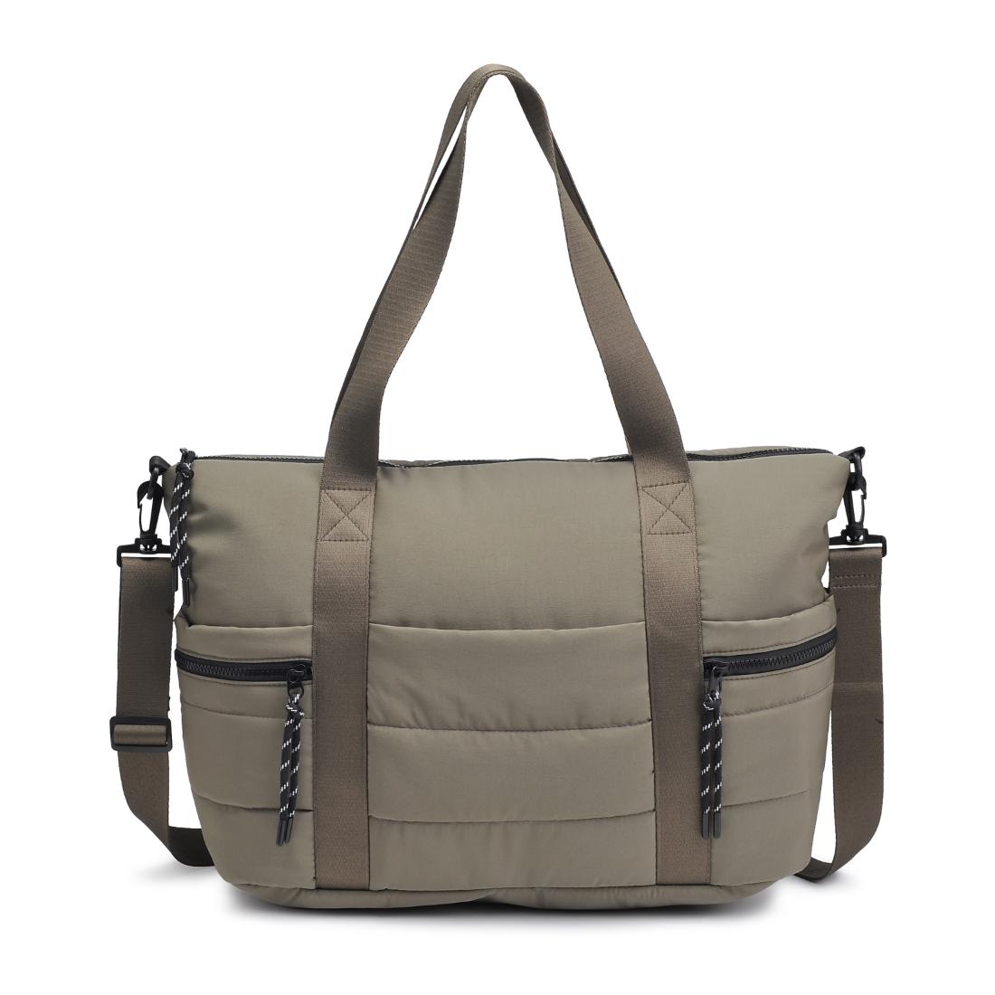 Woman wearing Dark Sage Urban Expressions Jessi Tote 840611140340 View 5 | Dark Sage