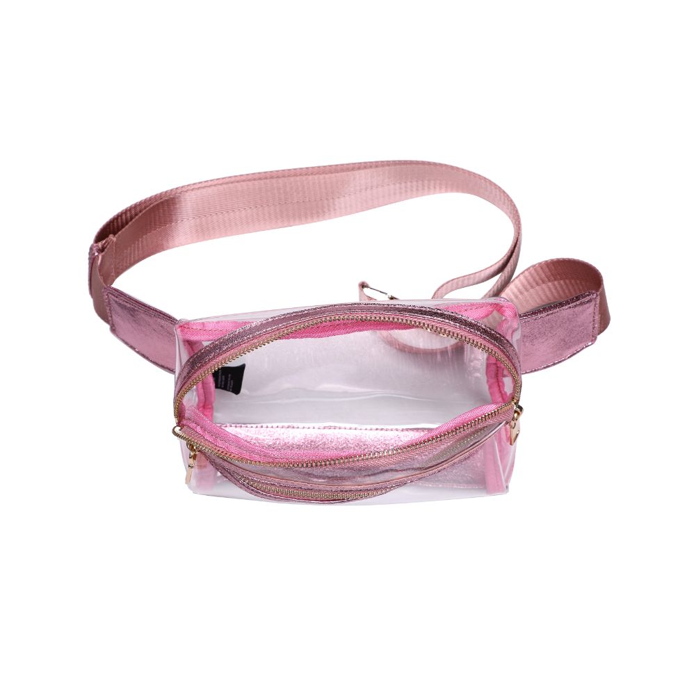 Woman wearing Pink Urban Expressions Air Belt Bag 840611120809 View 9 | Pink