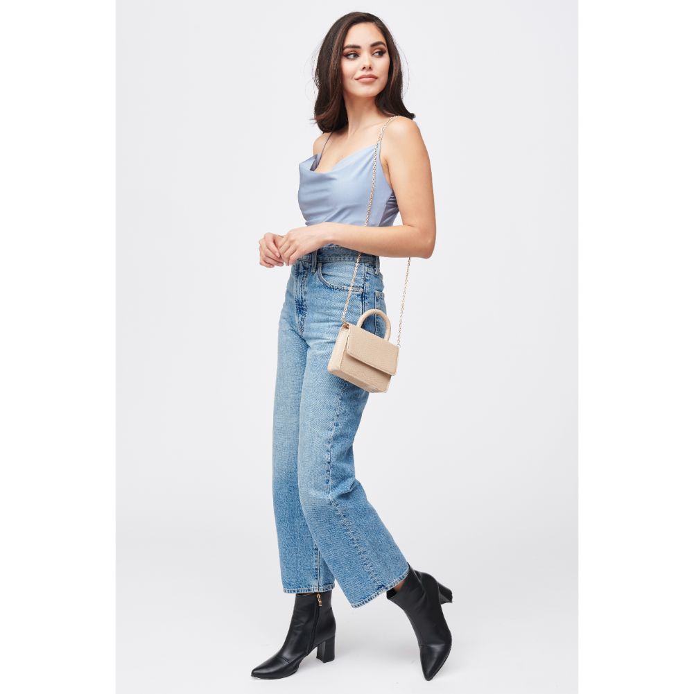 Woman wearing Almond Urban Expressions Faye Top Handle 840611184771 View 4 | Almond