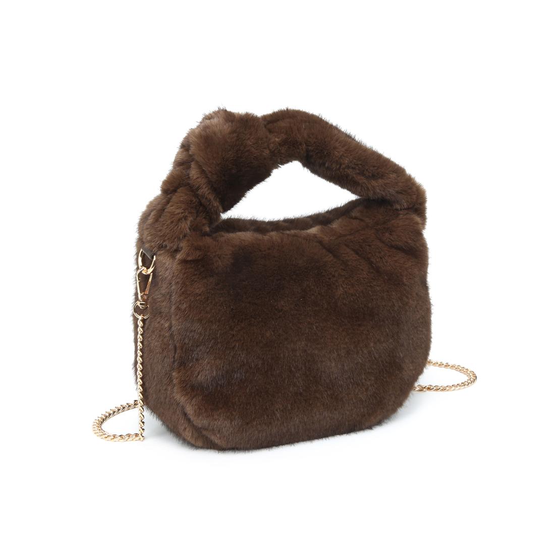 Product Image of Urban Expressions Monica - Faux Fur Crossbody 840611199539 View 6 | Chocolate