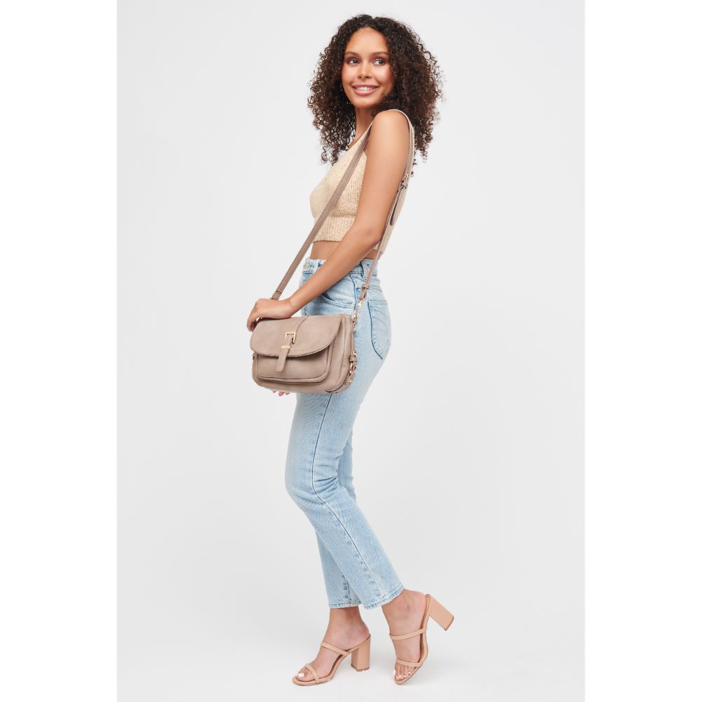 Woman wearing Natural Urban Expressions Lizzie Crossbody 840611184641 View 4 | Natural