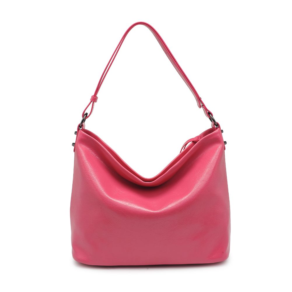 Woman wearing Bubblegum Urban Expressions Yolonda Hobo 840611105660 View 7 | Bubblegum