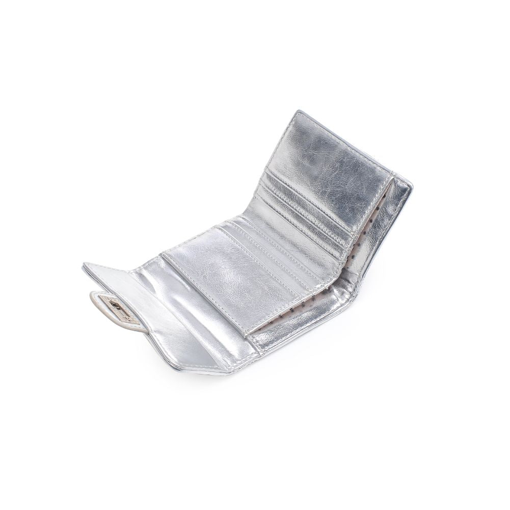 Woman wearing Silver Urban Expressions Shantel - Quilted Wallet 840611104762 View 9 | Silver