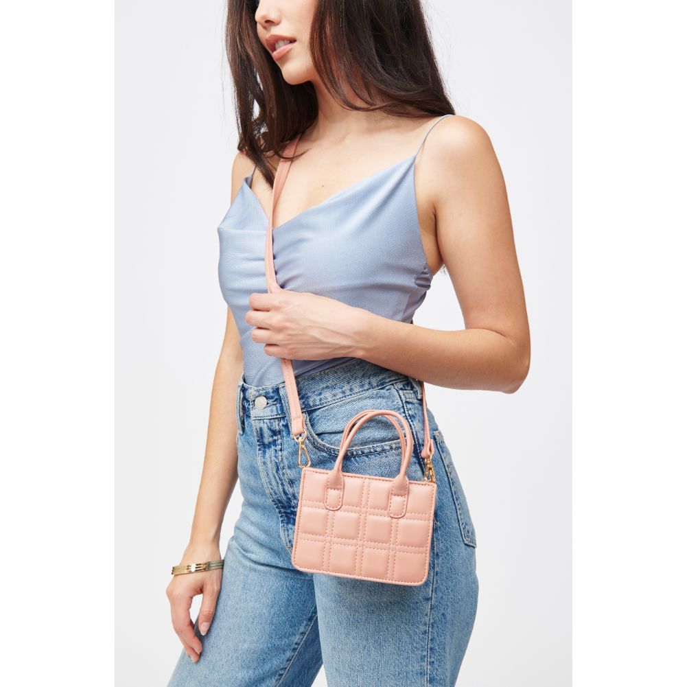 Woman wearing French Rose Urban Expressions Sia Mini Bag 840611182814 View 1 | French Rose