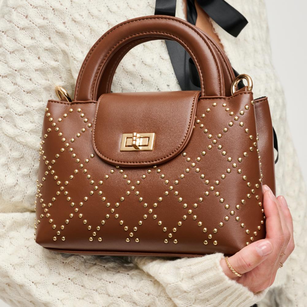 Woman wearing Chocolate Urban Expressions Lucianna Crossbody 840611134967 View 4 | Chocolate