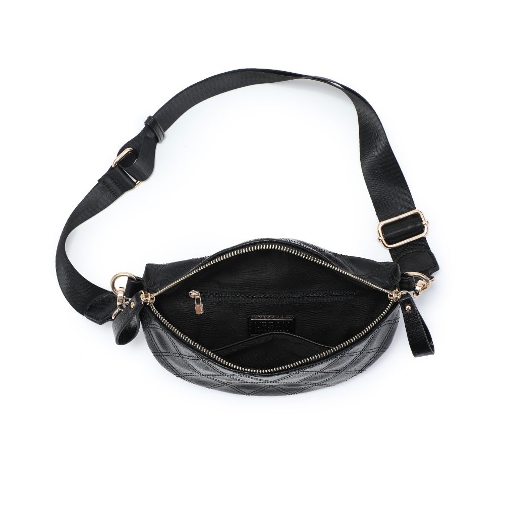 Woman wearing Black Urban Expressions Lachlan - Quilted Belt Bag 840611104366 View 9 | Black