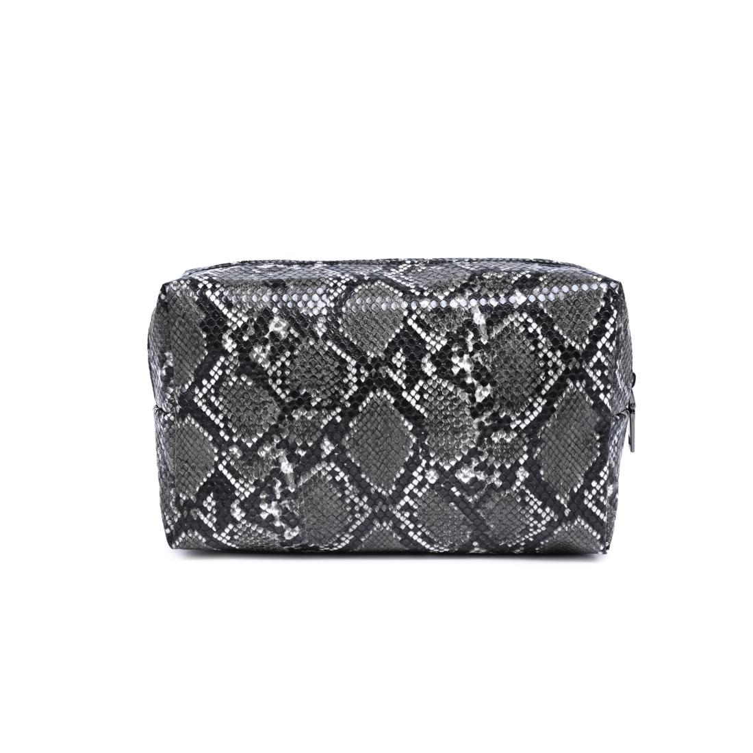 Urban Essentials Snake Charmer Cosmetic & Travel Organizer Pouch 840504210044 View 7 | Black White