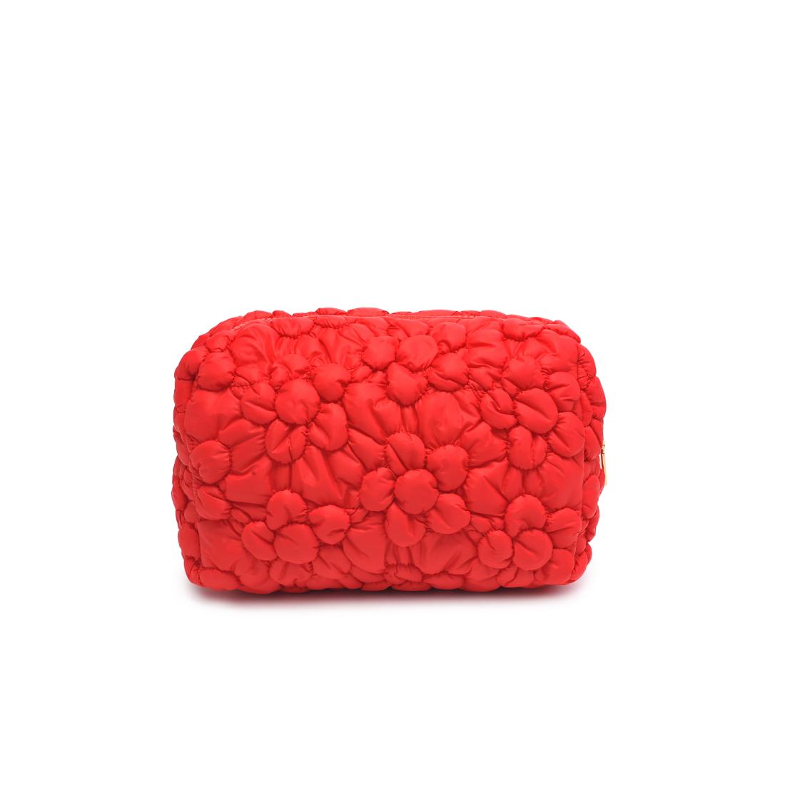 Urban Essentials Flora Pop - Nylon Cosmetic & Travel Organizer Pouch 840611144232 View 7 | Red