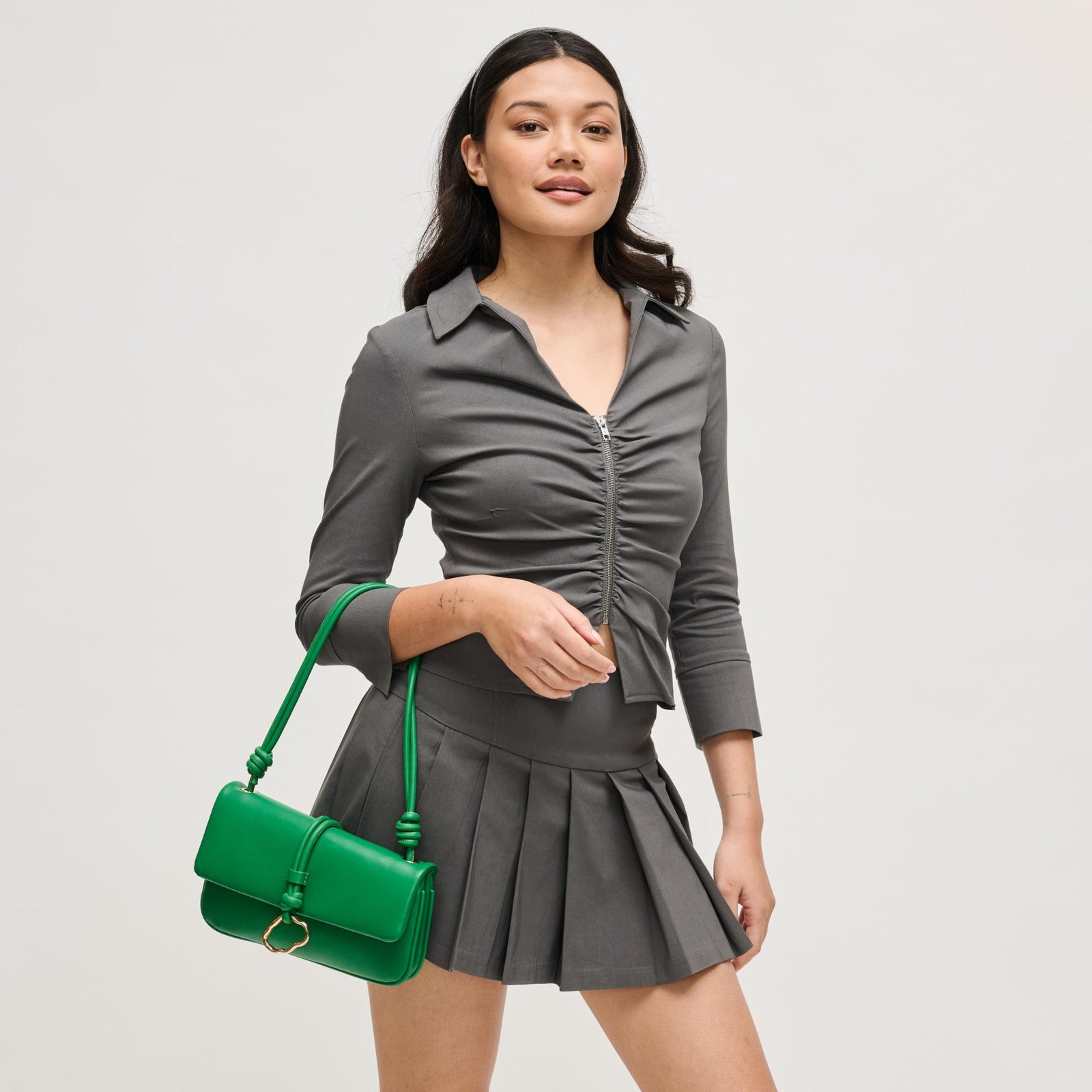 Woman wearing Black Urban Expressions Belina Crossbody 840504206528 View 1 | Black