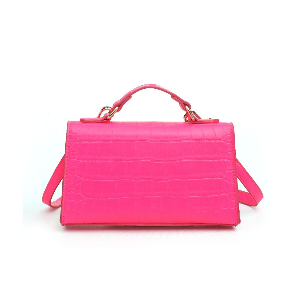 Product Image of Urban Expressions Georgina Croc Crossbody 840611171931 View 7 | Neon Pink