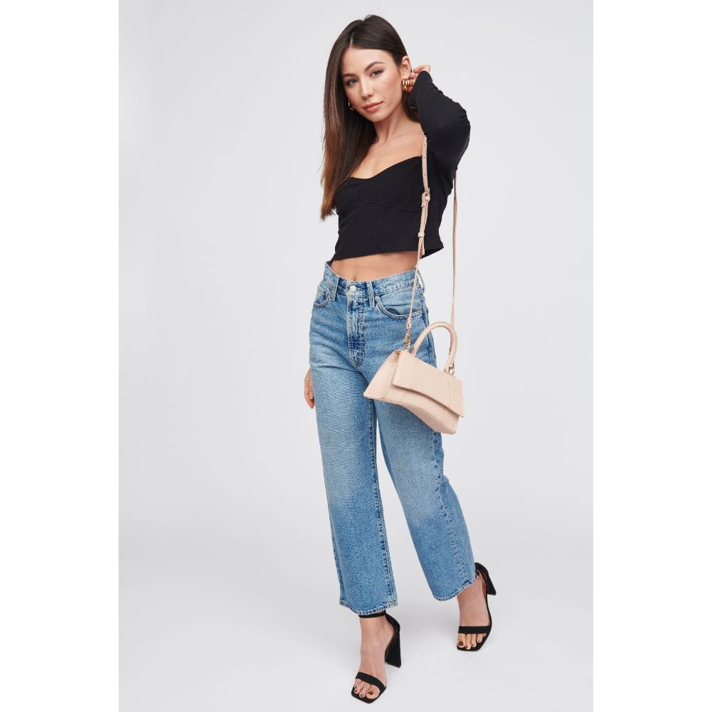 Woman wearing Natural Urban Expressions Lucas - Woven Top Handle 818209018388 View 3 | Natural