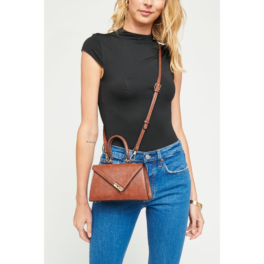 Woman wearing Whisky Urban Expressions Blake Crossbody 840611174727 View 1 | Whisky