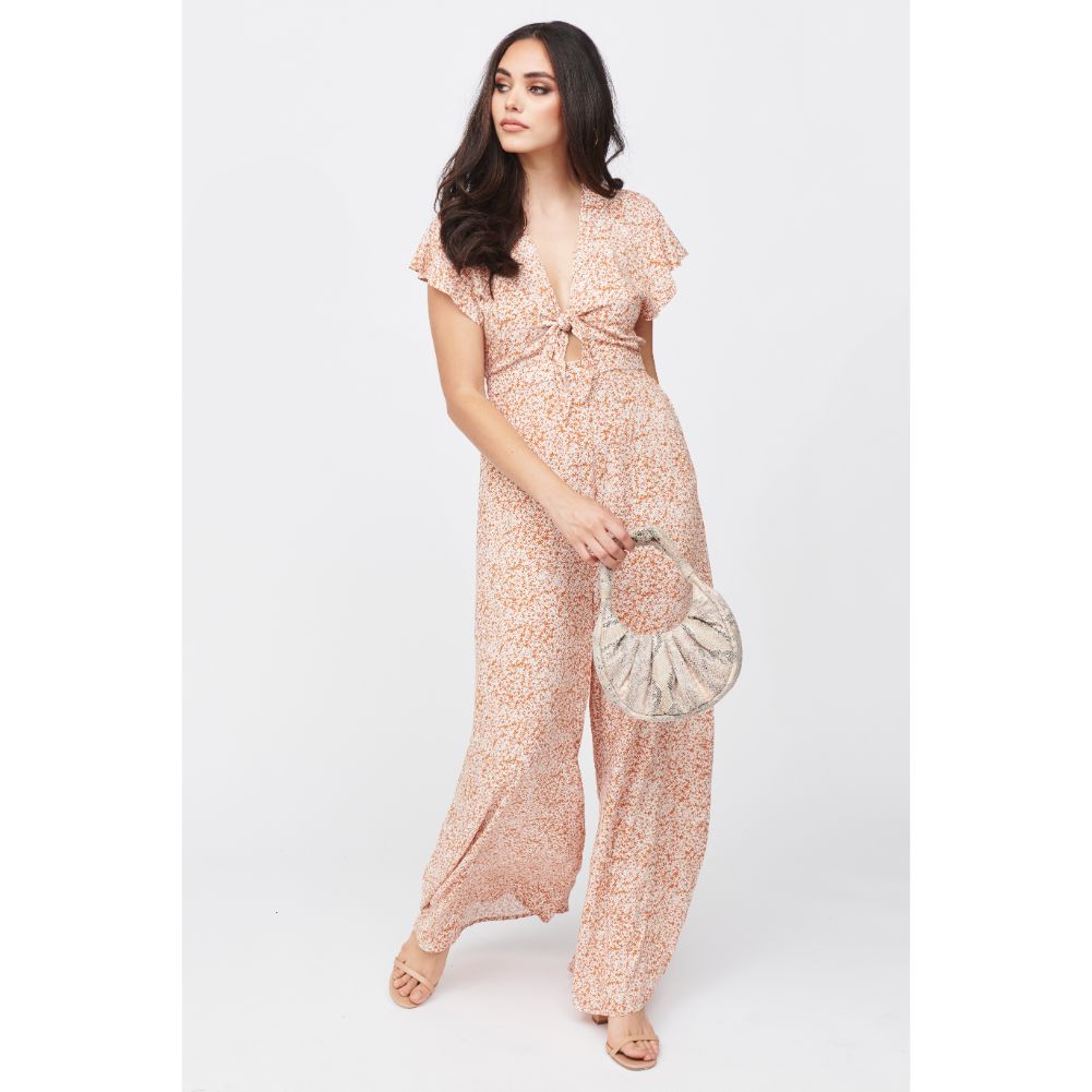 Woman wearing Blush Multi Urban Expressions Elena Crossbody 840611182975 View 3 | Blush Multi