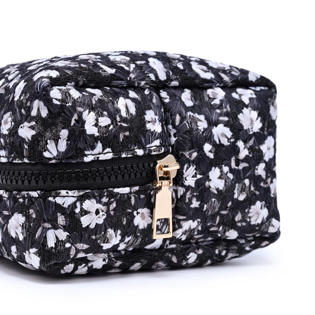 Urban Essentials City Bloom Cosmetic & Travel Organizer Pouch 840504207525 View 8 | Black