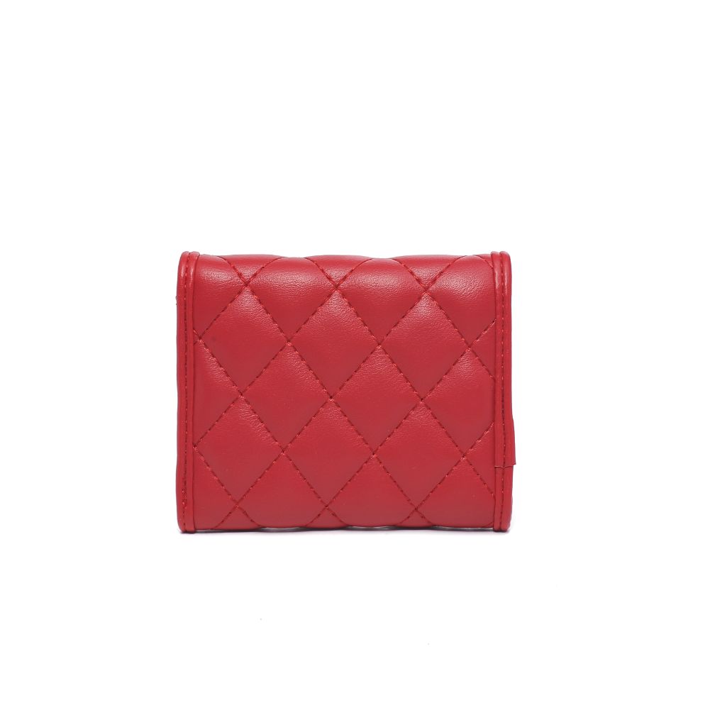 Woman wearing Red Urban Expressions Shantel - Quilted Wallet 840611104748 View 7 | Red