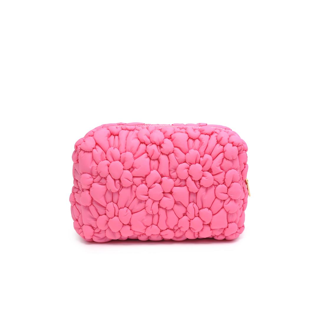 Urban Essentials Flora Pop - Nylon Cosmetic & Travel Organizer Pouch 840611144225 View 7 | Pink