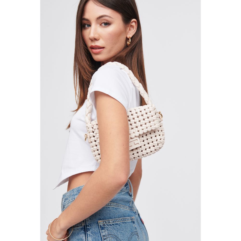 Woman wearing Cream Urban Expressions Imelda Baguette 818209015318 View 1 | Cream