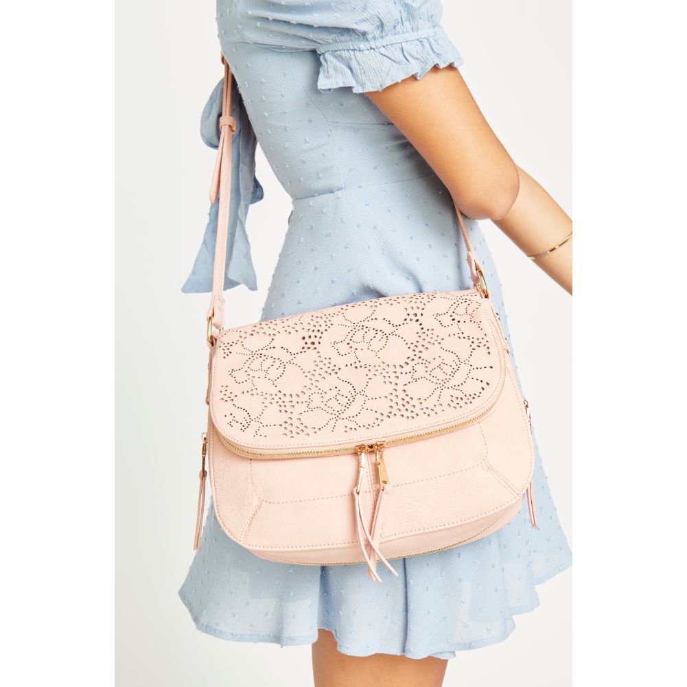 Woman wearing Blush Urban Expressions Sunday Messenger 840611148131 View 3 | Blush