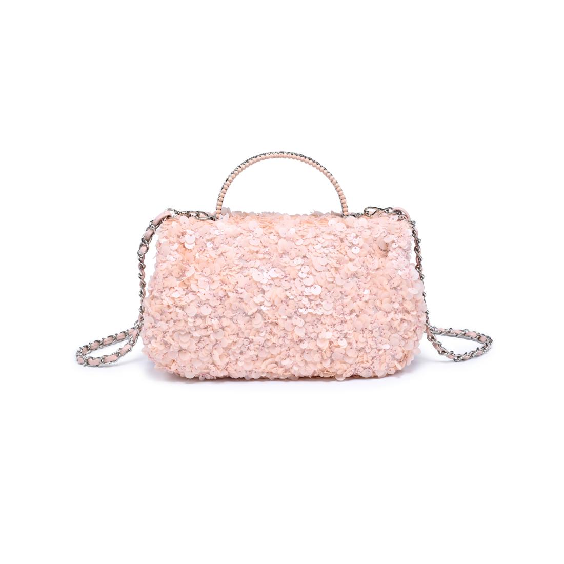 Woman wearing Pink Urban Expressions Ella Evening Bag 840504204357 View 7 | Pink