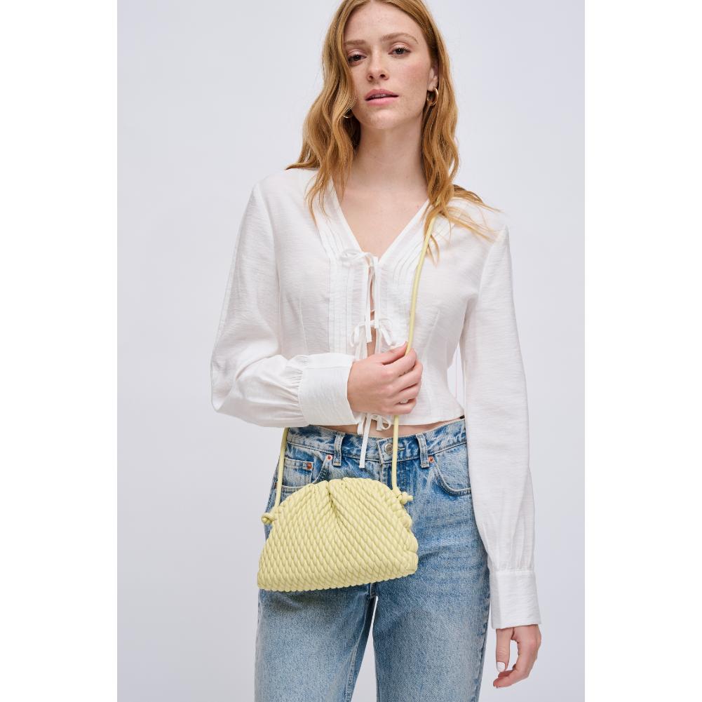 Woman wearing Butter Urban Expressions Elise Crossbody 840611122902 View 2 | Butter