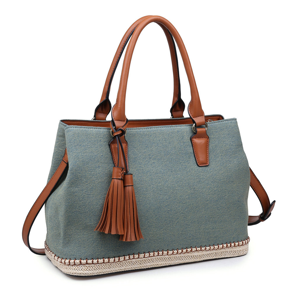 Product Image of Urban Expressions Saint Lucia Satchel NA-840611141194 View 2 | Antique Denim