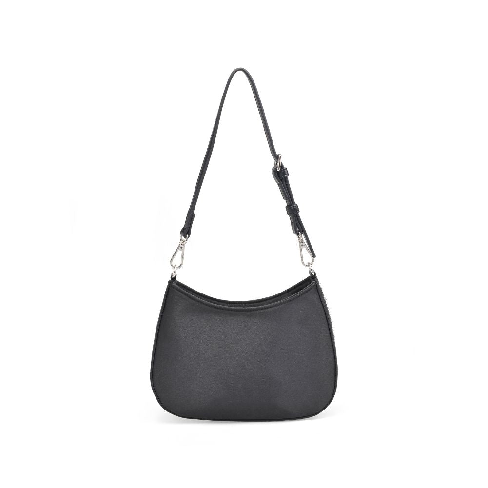 Woman wearing Black Silver Urban Expressions Fantasia Evening Bag 840611106025 View 7 | Black Silver