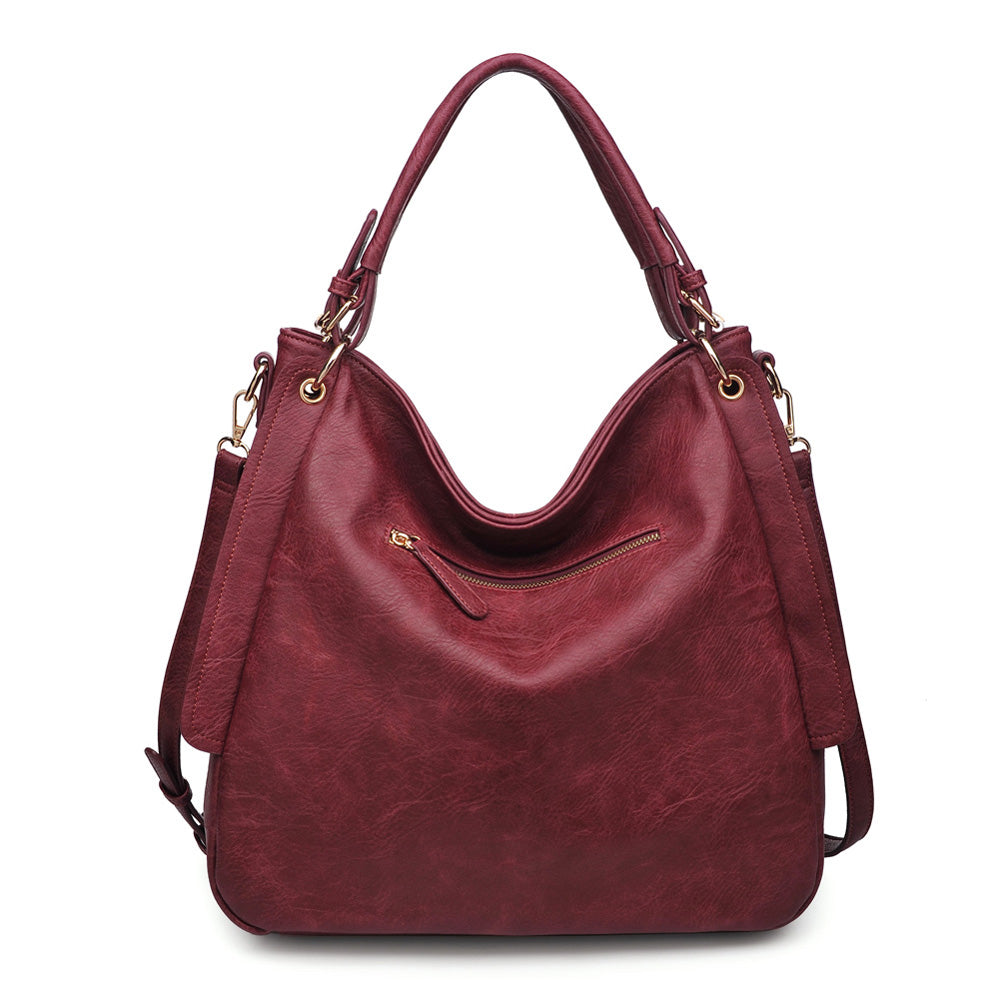 Product Image of Urban Expressions Finley Pebble Satchel NA-840611155283 View 3 | Wine
