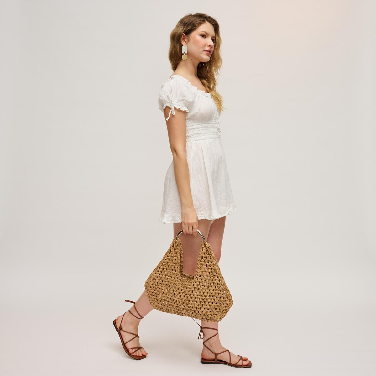 Woman wearing Natural Urban Expressions Iris Hobo 840504204845 View 4 | Natural