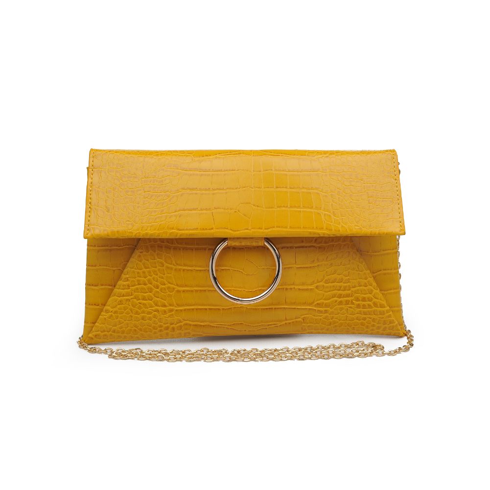 Product Image of Urban Expressions Alyssa Clutch 840611157317 View 5 | Mustard Croc