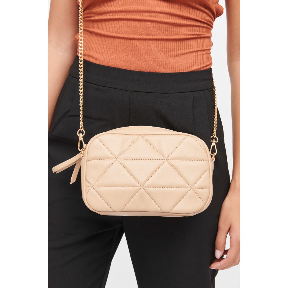 Woman wearing Latte Urban Expressions Petra Crossbody 840611184580 View 2 | Latte