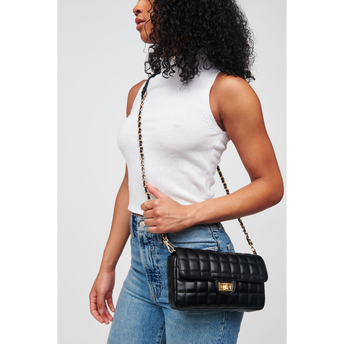 Woman wearing Black Urban Expressions Darcie Crossbody 818209012027 View 1 | Black