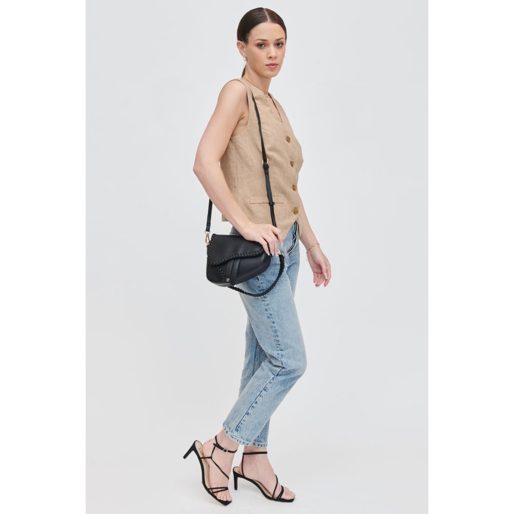 Woman wearing Black Urban Expressions Sloane Crossbody 840611106926 View 4 | Black