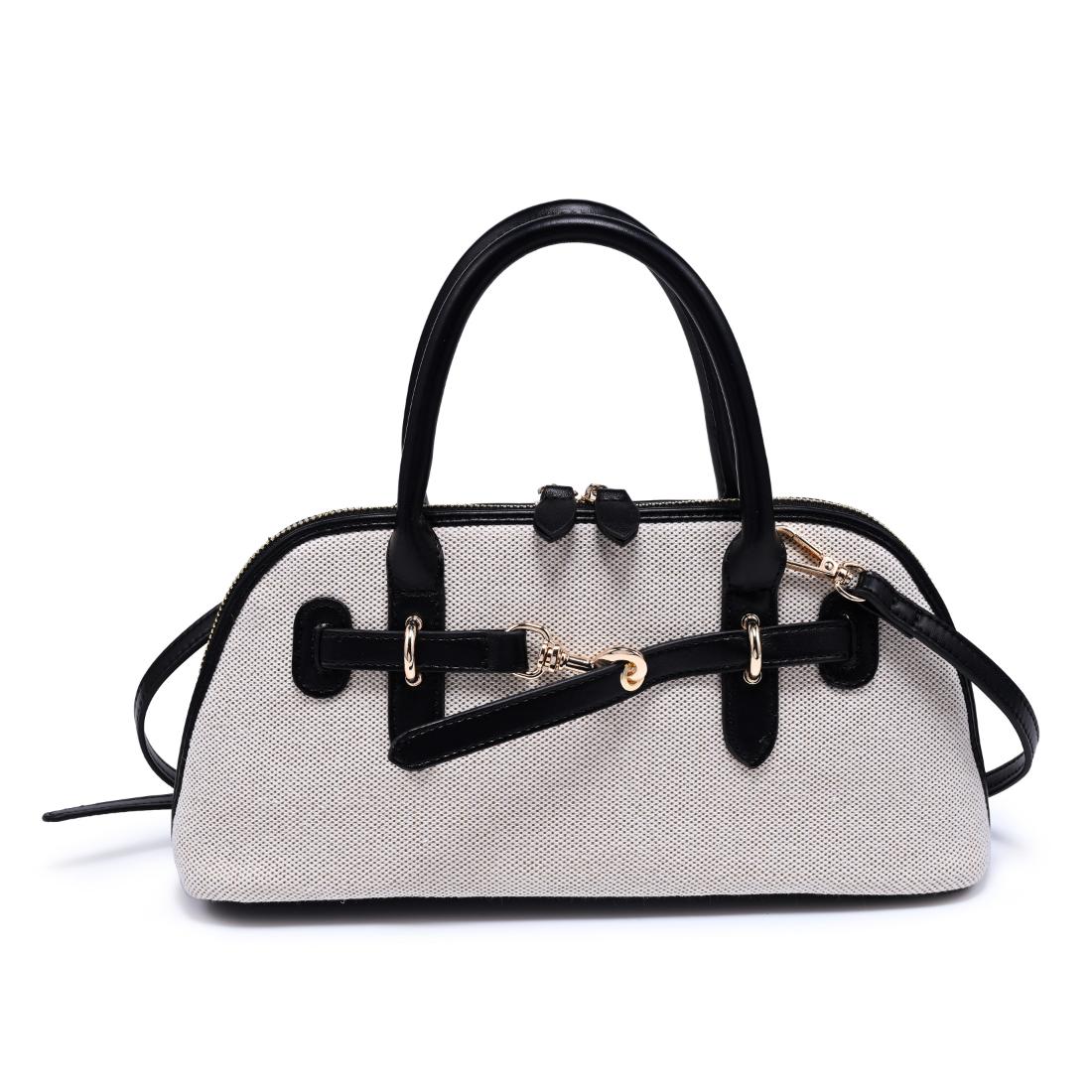Woman wearing Ivory Black Urban Expressions Amelia Crossbody 840504207884 View 5 | Ivory Black