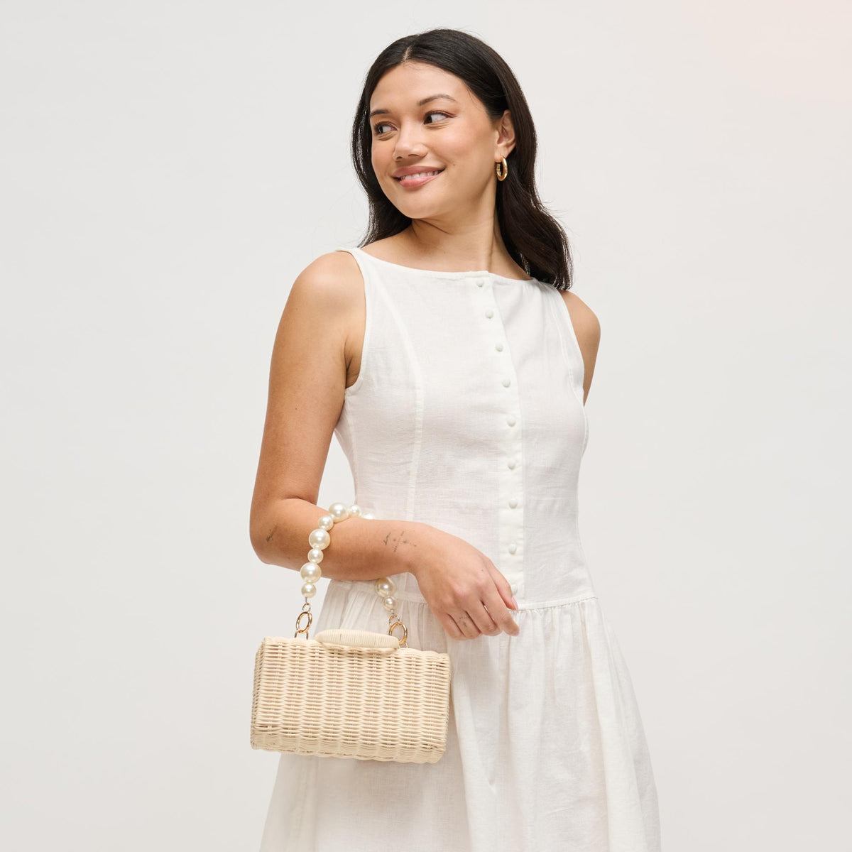 Woman wearing Natural Urban Expressions Everly Evening Bag 840504204869 View 4 | Natural