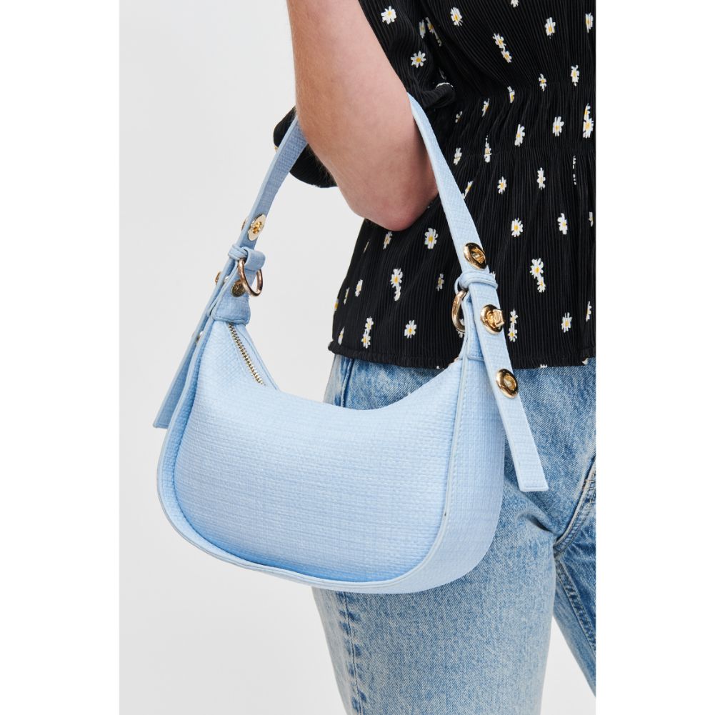Woman wearing Sky Blue Urban Expressions Rhoda Shoulder Bag 840611118554 View 2 | Sky Blue