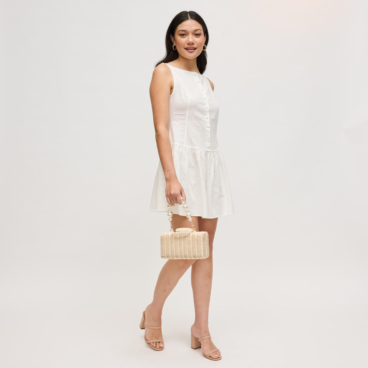 Woman wearing Natural Urban Expressions Everly Evening Bag 840504204869 View 2 | Natural