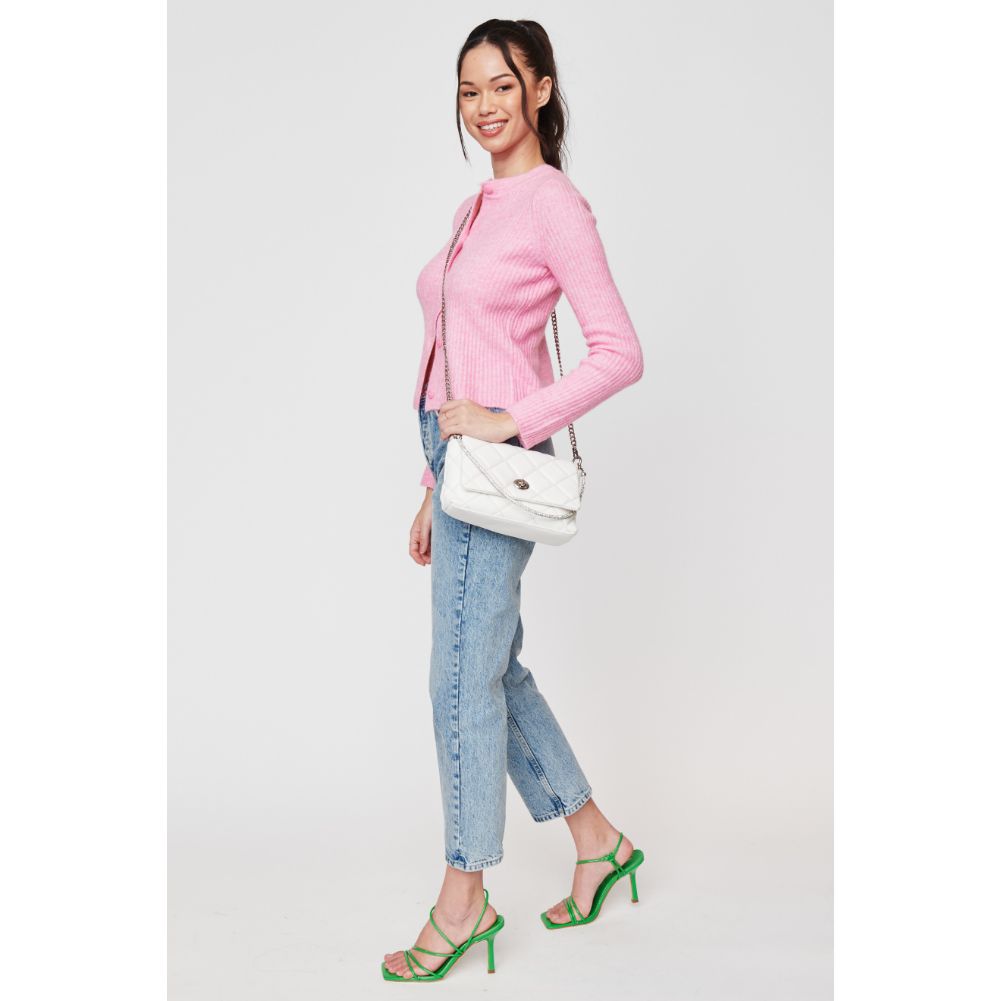 Woman wearing White Urban Expressions Sierra Crossbody 840611104823 View 3 | White