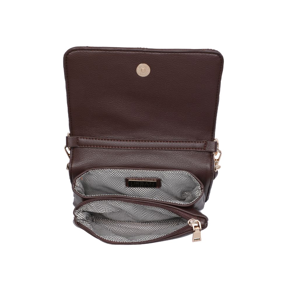 Product Image of Urban Expressions Genny - Chevron Stitch Crossbody 818209011105 View 8 | Chocolate