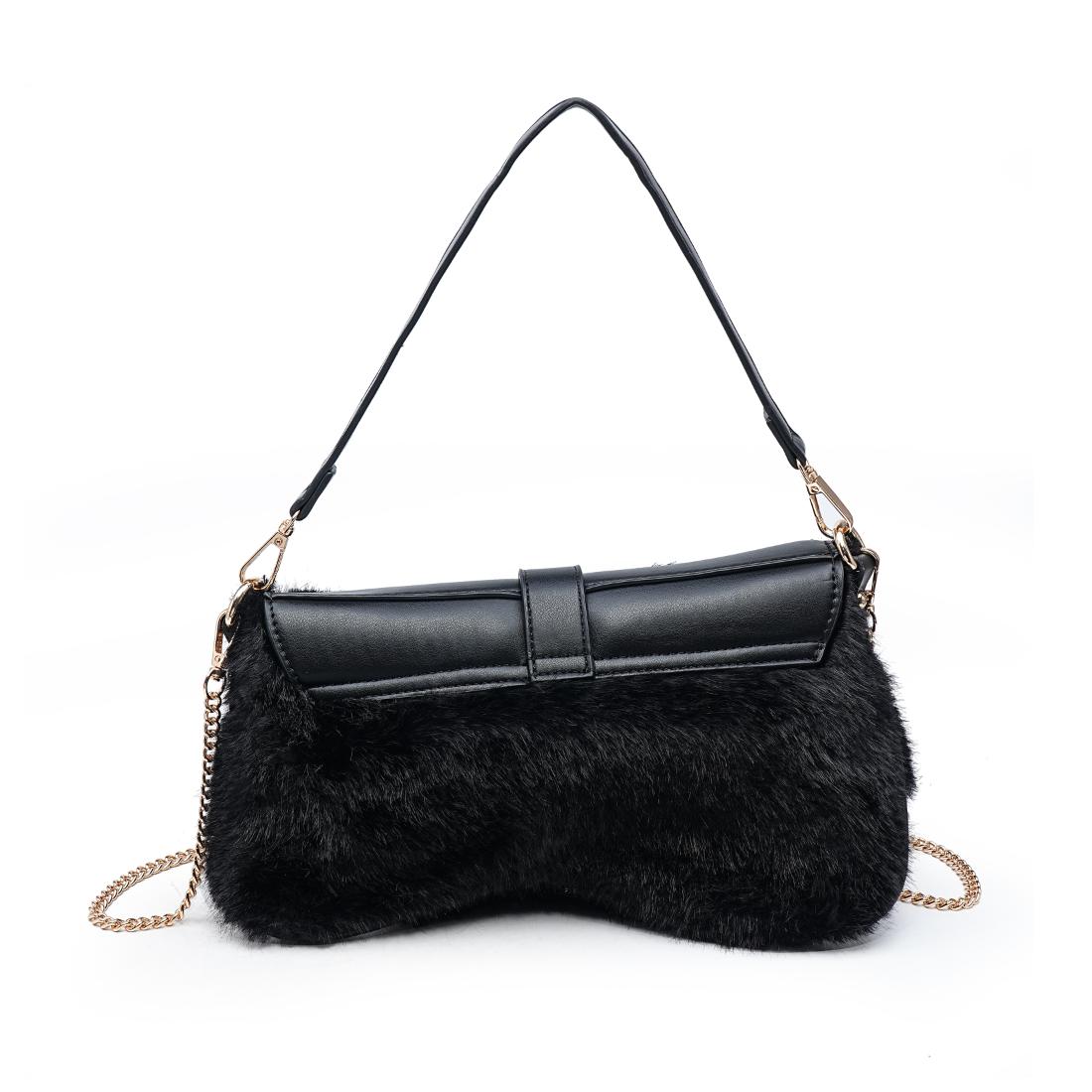 Urban Expressions Hollee - Fur Shoulder Bag 840504210631 View 3 | Black