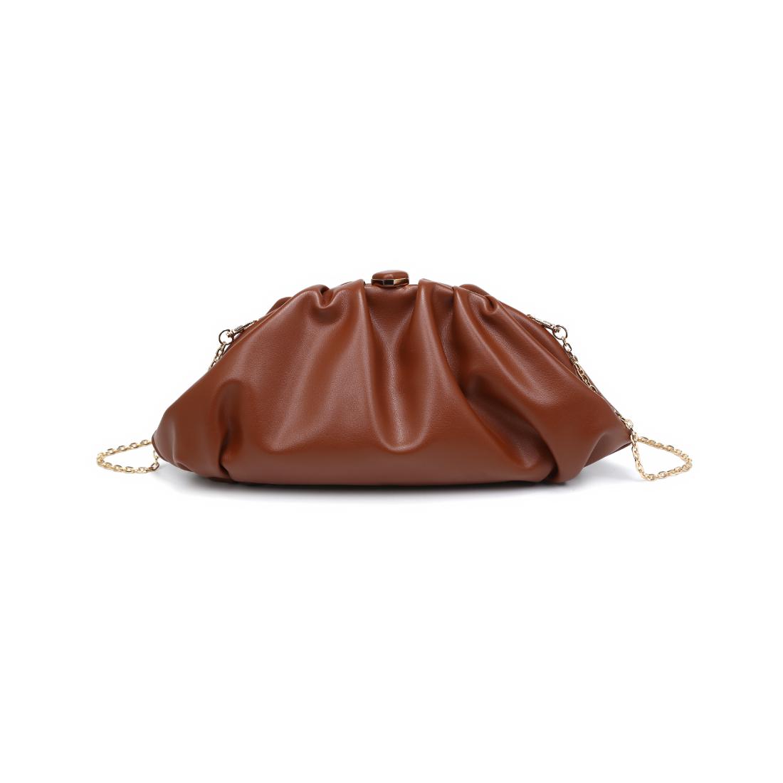 Woman wearing Chocolate Urban Expressions Jennifer Clutch 840504208249 View 5 | Chocolate
