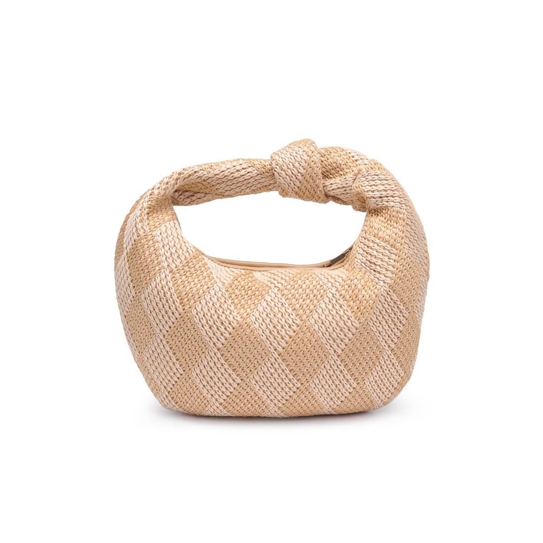 Woman wearing Natural Cream Urban Expressions Tracy - Love Knot Clutch 840611156570 View 7 | Natural Cream