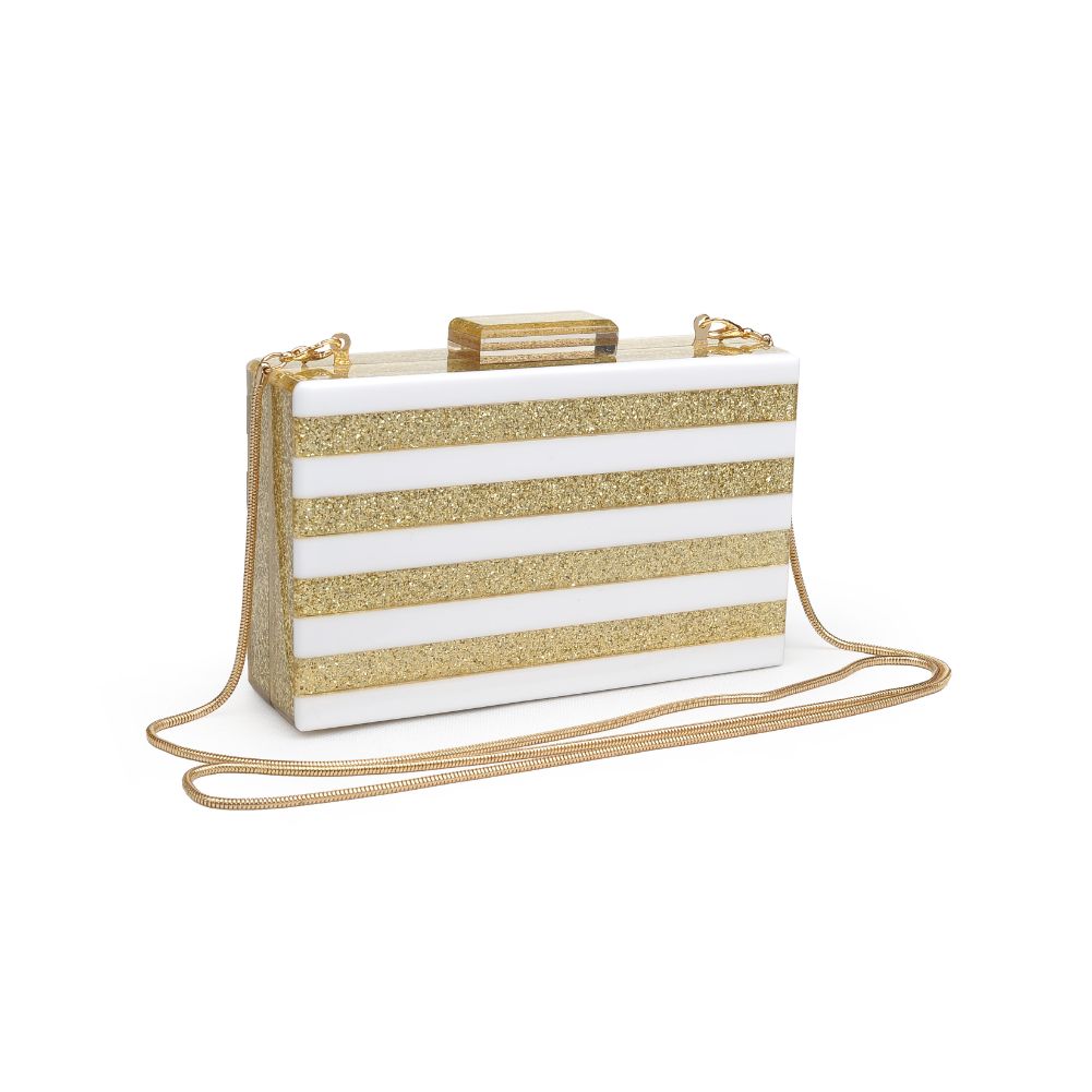 Product Image of Urban Expressions Ariel Evening Bag 840611171368 View 2 | White Gold