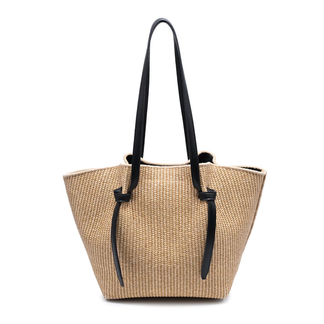Urban Expressions Lorenza Tote - Straw Tote 840504203800 View 5 | Natural Black