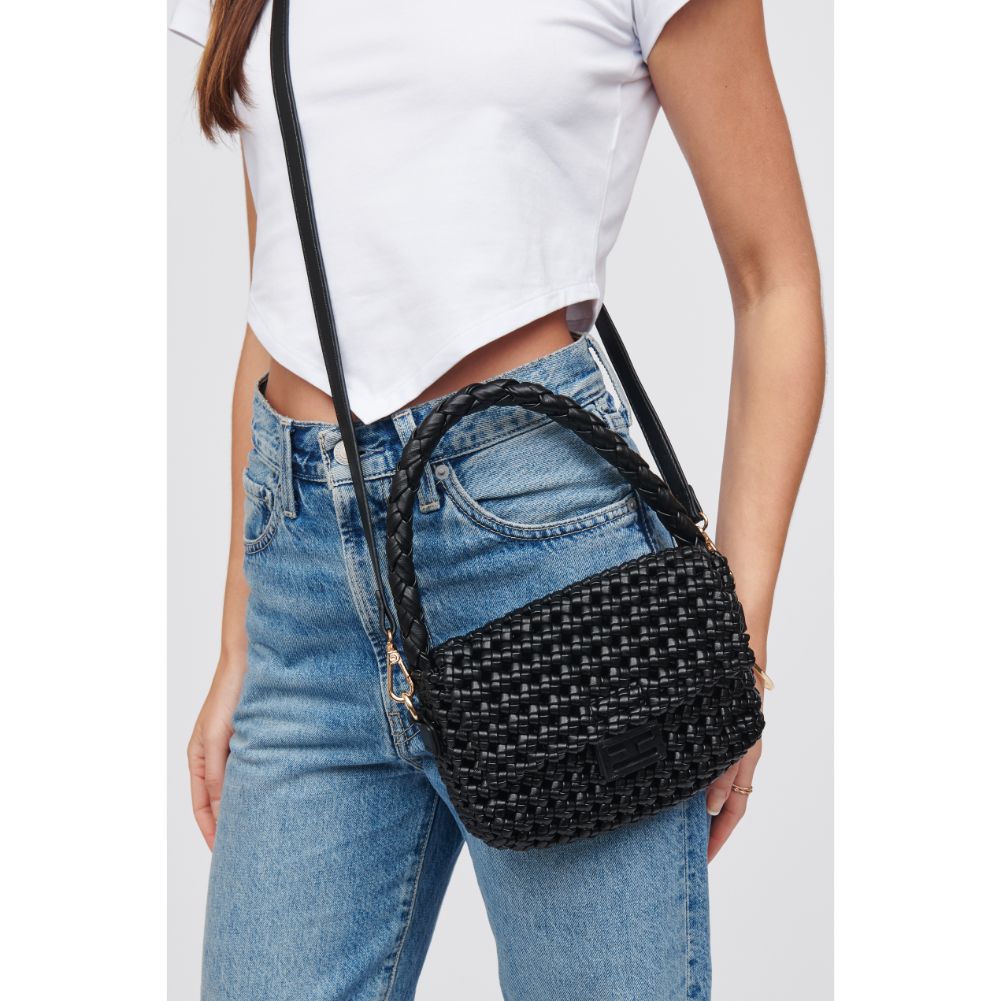 Woman wearing Black Urban Expressions Imelda Baguette 818209015301 View 2 | Black